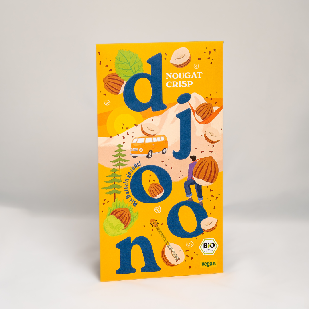 Lagerverkauf: Dattelschokolade Nougat Crisp (Bio)