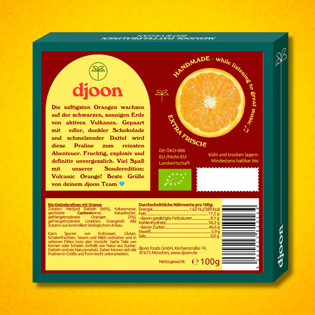 Praline des Monats: Volcanic Orange (Bio)