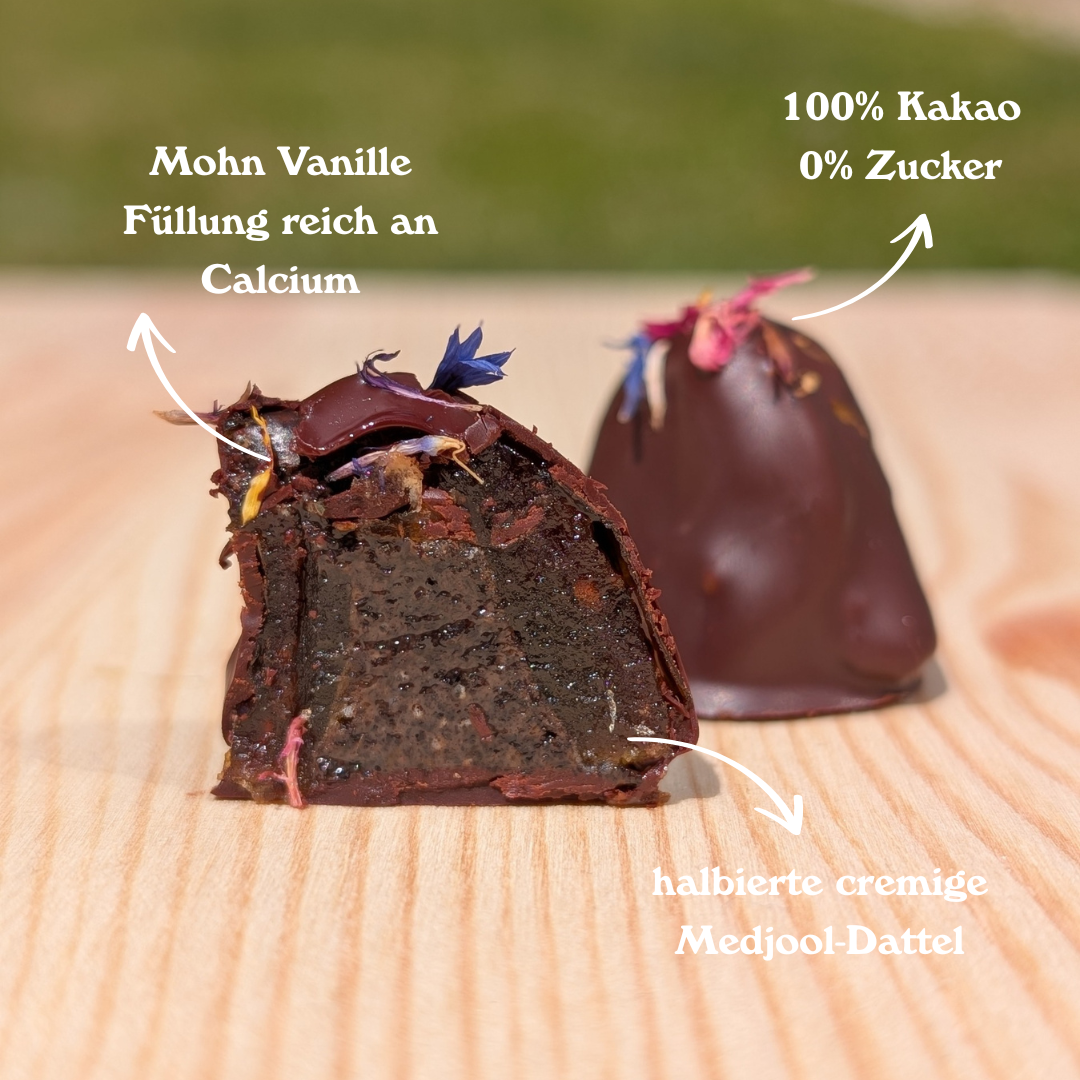 Praline des Monats: Mohn Vanille (Bio)