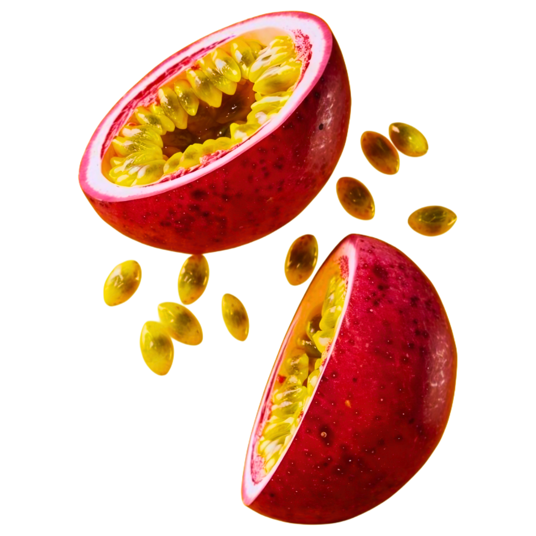 Exotische Frucht mit exotischem Geschmack erhältst du dank saftiger Maracuja in der djoon Dattelpraline mit Maracujacremefüllung