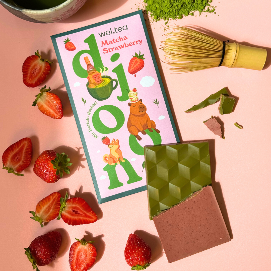 Schokolade des Monats: Matcha Strawberry (Bio)