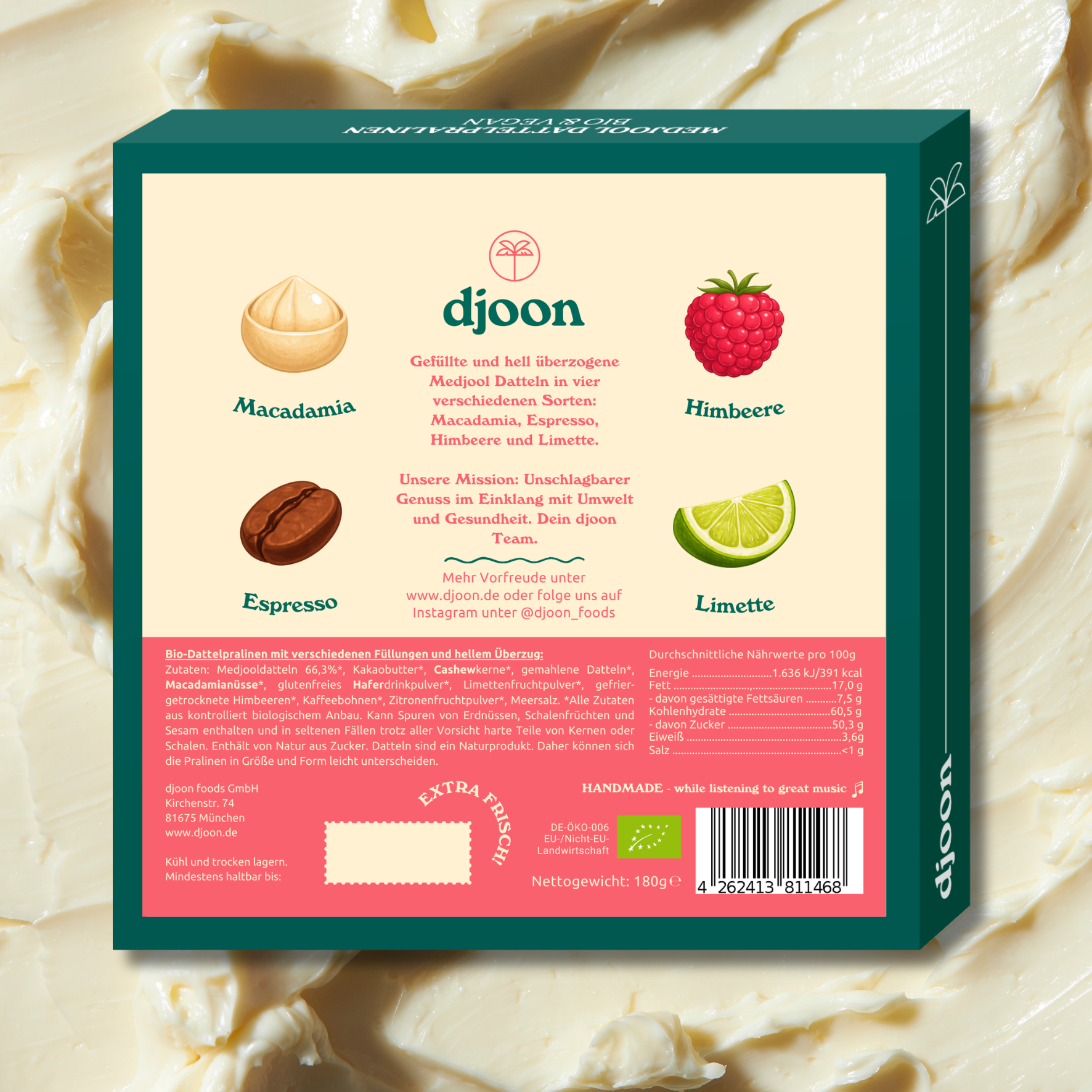 Dattelpralinen: White Choco Mix (Bio)