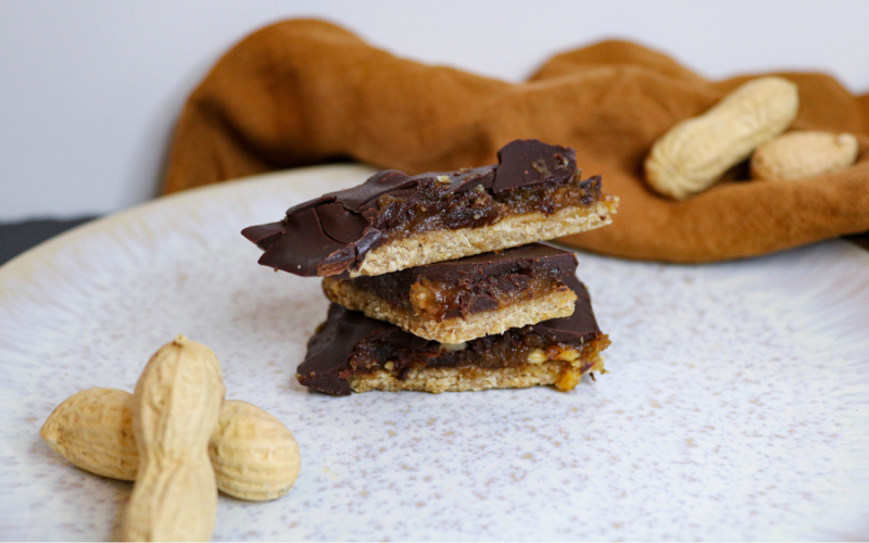 Salted Peanut Caramel Bars