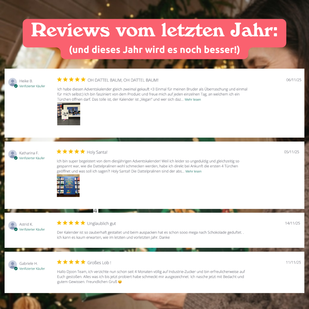 SUPER EARLY BIRD: Pralinen Adventskalender 2026 (Bio)